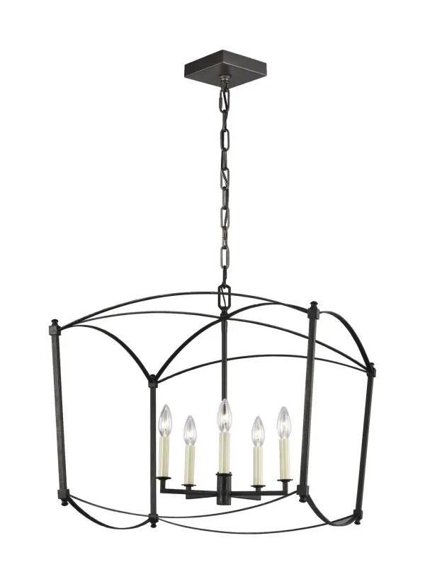 Thayer Five Light Lantern in Smith Steel