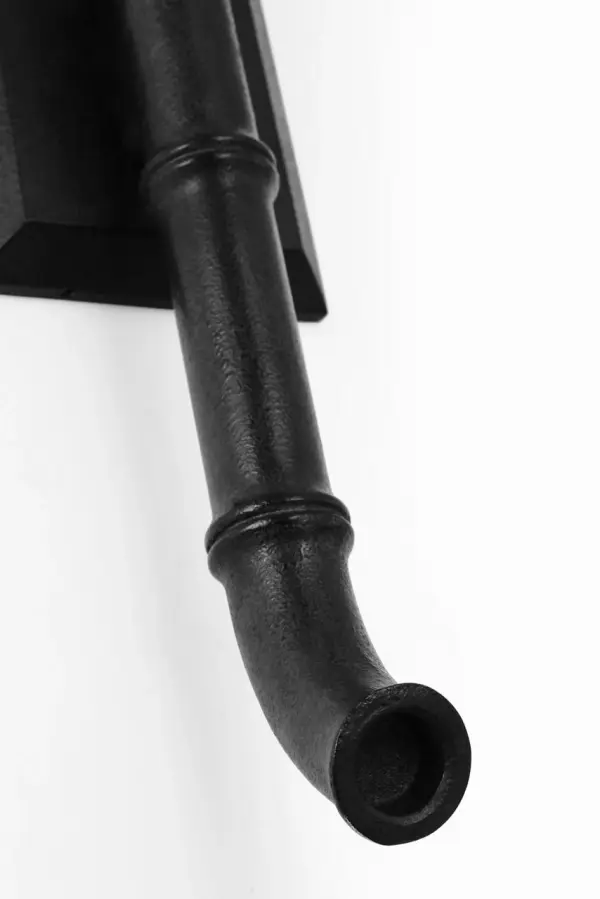 Alana 27" Curved Tail Sconce in French Rust with Linen Shade - Image 5