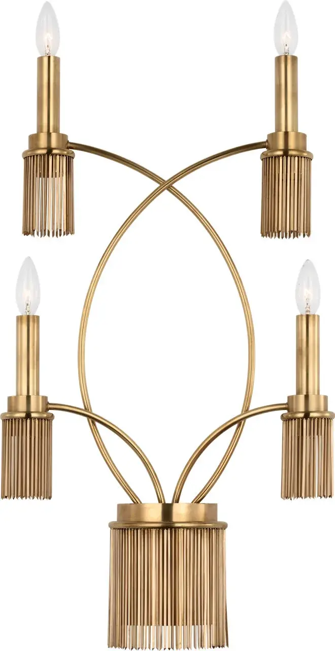 Sutton 4-Light Sconce in Antique-Burnished Brass - Image 2