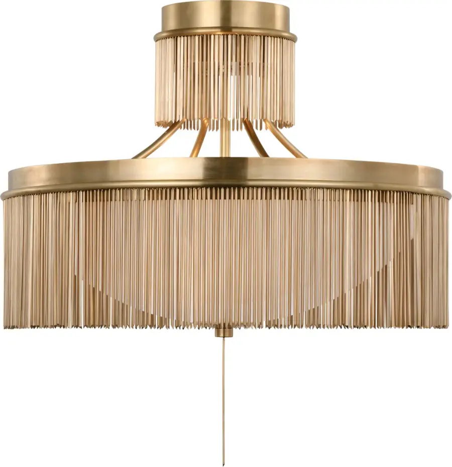Sutton 21" Flush Mount in Antique-Burnished Brass - Image 1