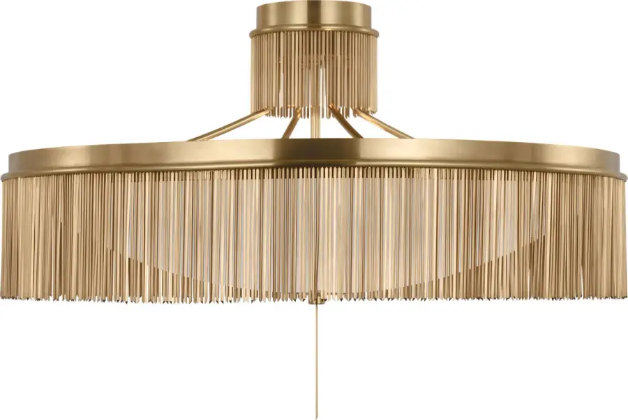 Sutton 32" Flush Mount in Antique-Burnished Brass - Image 1
