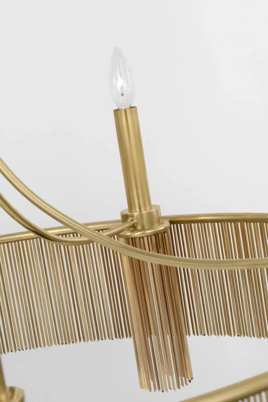 Sutton 34" Chandelier in Antique-Burnished Brass - Image 4