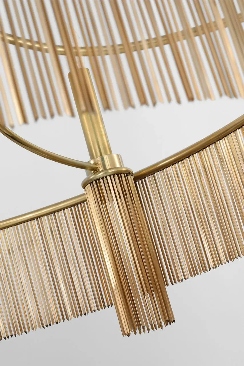 Sutton 34" Chandelier in Antique-Burnished Brass - Image 6