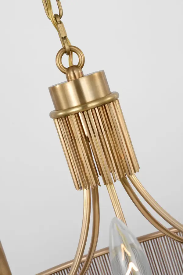 Sutton 34" Chandelier in Antique-Burnished Brass - Image 7