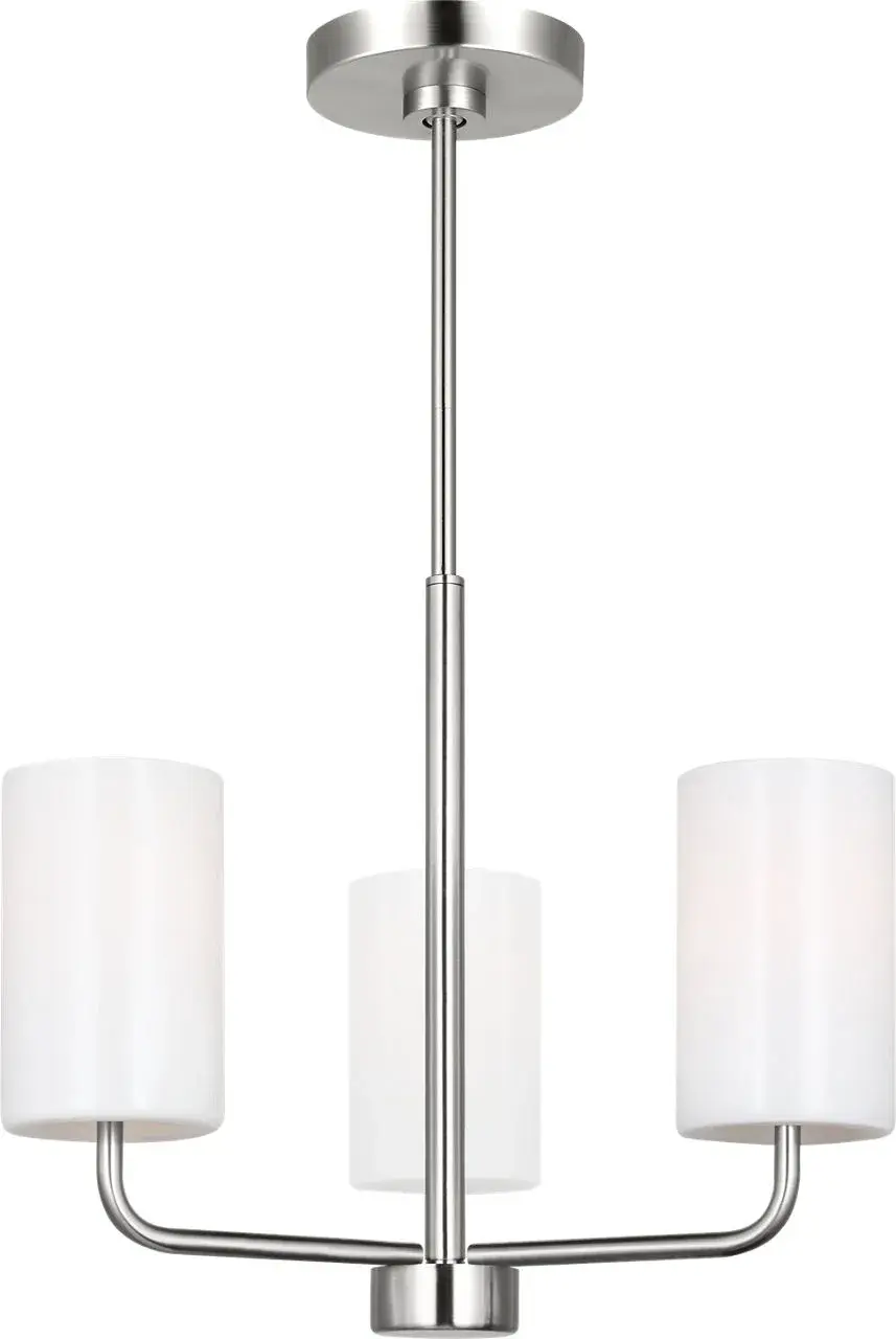 Rhett Three Light Chandelier in Brushed Nickel - Image 2