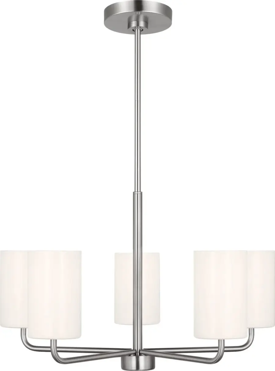 Rhett Medium Chandelier in Brushed Steel - Image 2