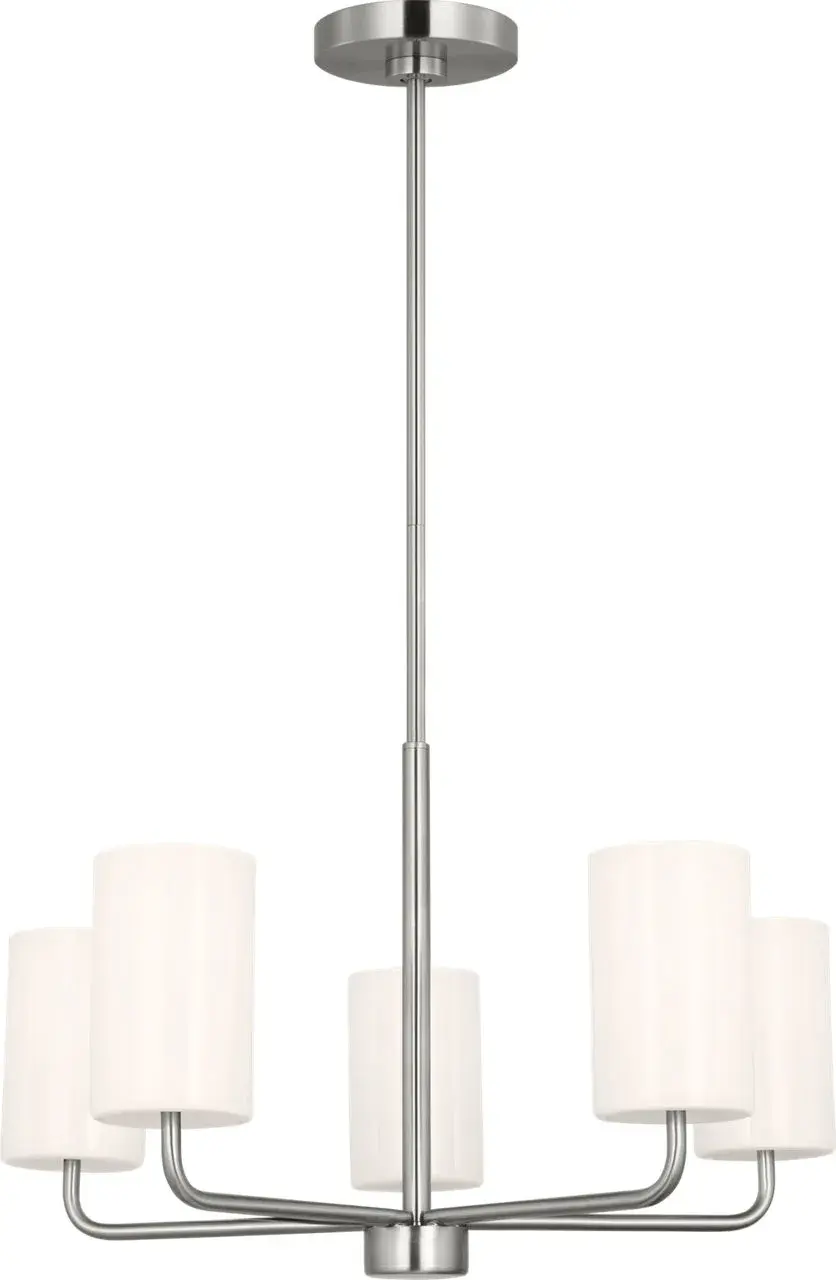 Rhett Medium Chandelier in Brushed Steel - Image 3