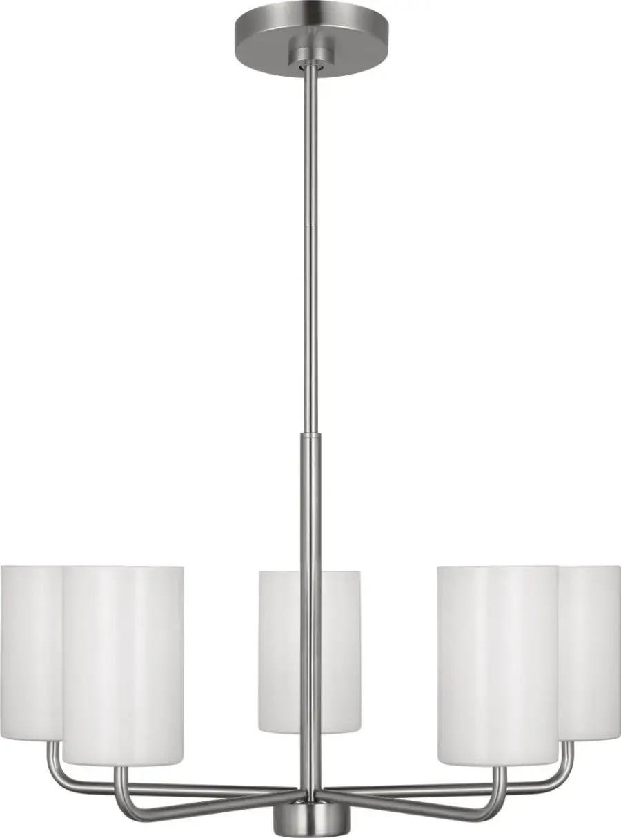 Rhett Medium Chandelier in Brushed Steel - Image 1