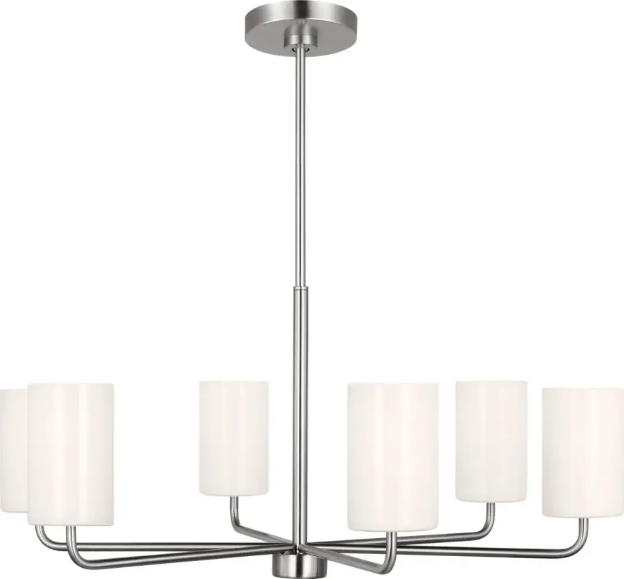Rhett Large Chandelier in Brushed Steel - Image 4