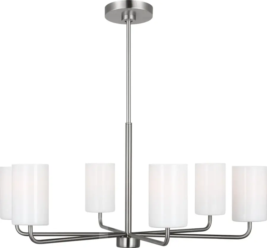 Rhett Large Chandelier in Brushed Steel - Image 1