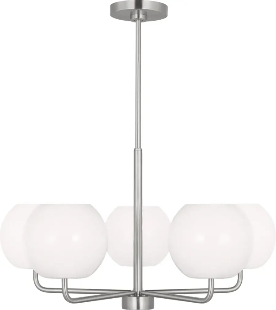 Rory Medium Chandelier in Brushed Steel - Image 2