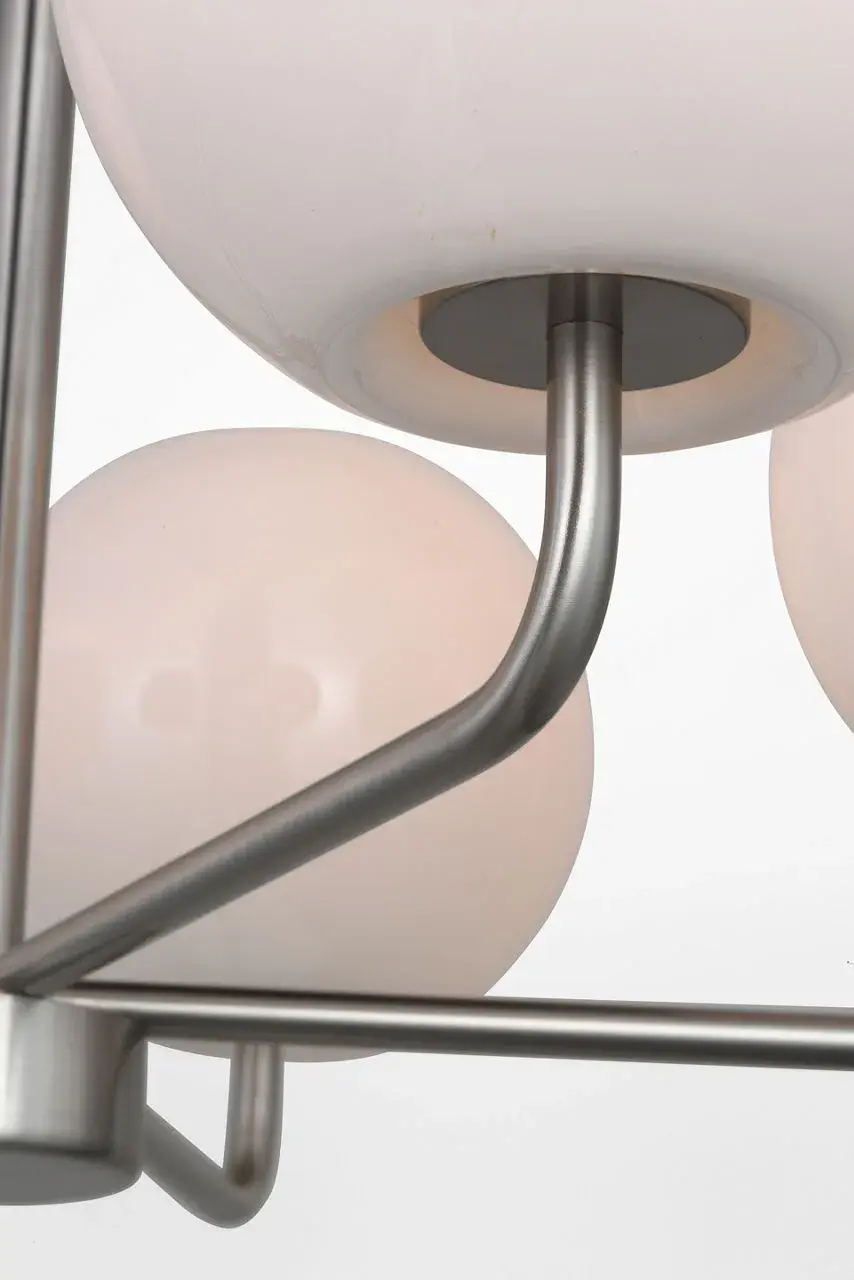 Rory Medium Chandelier in Brushed Steel - Image 3