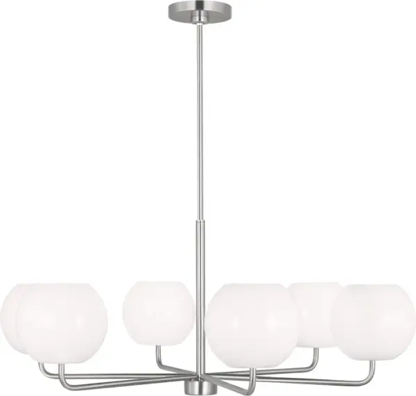 Rory Large Chandelier in Brushed Steel - Image 6