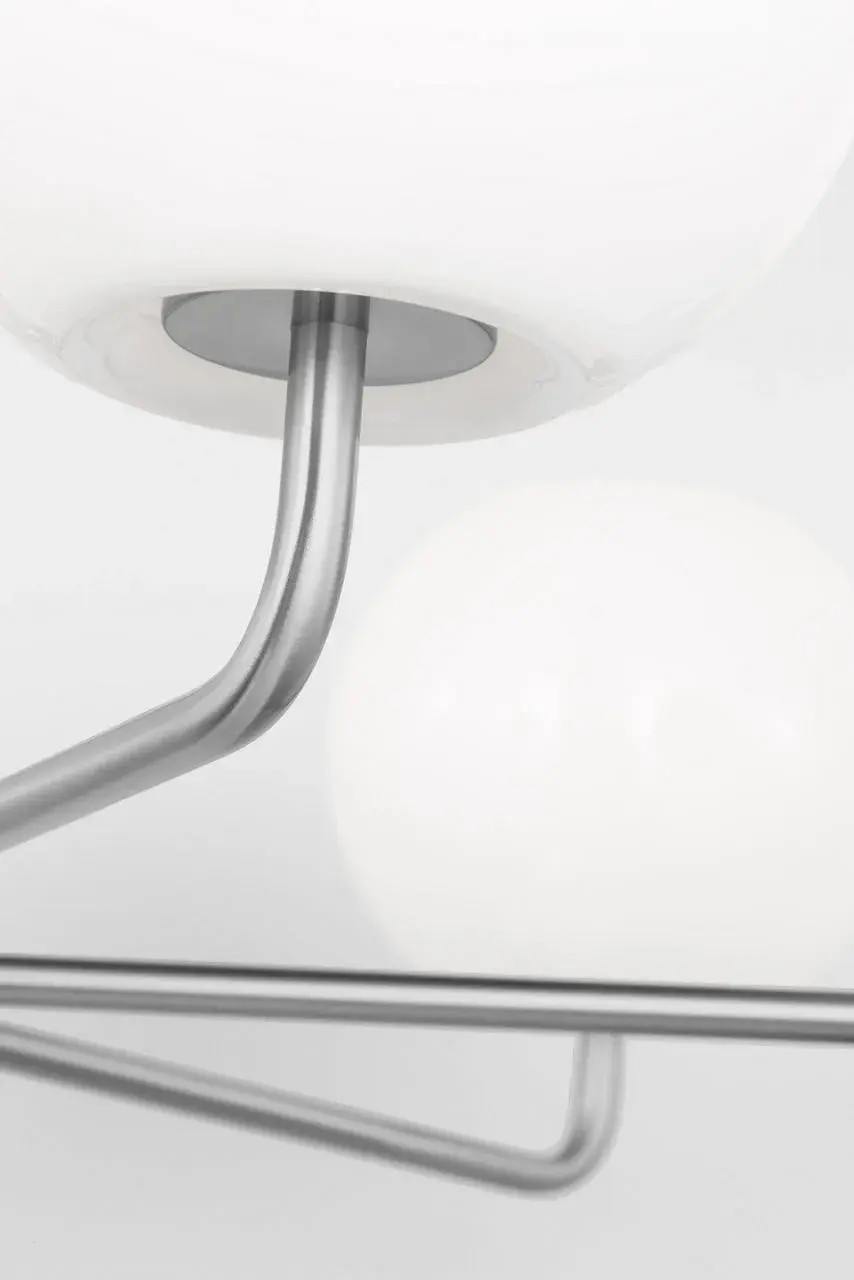 Rory Large Chandelier in Brushed Steel - Image 8