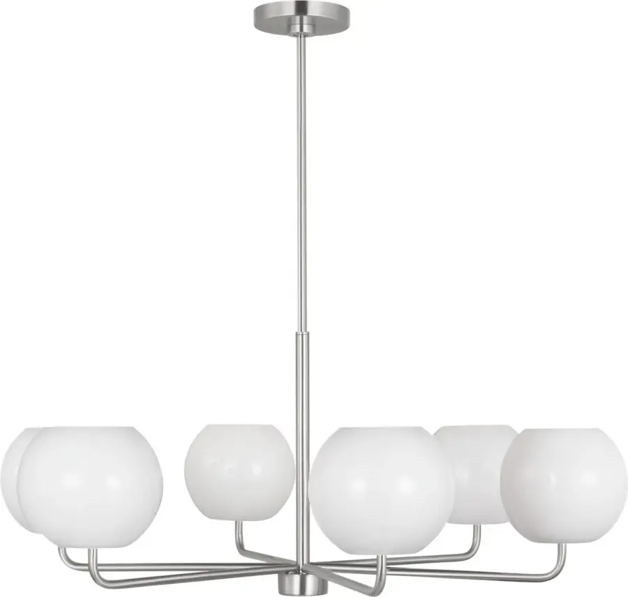 Rory Large Chandelier in Brushed Steel - Image 1