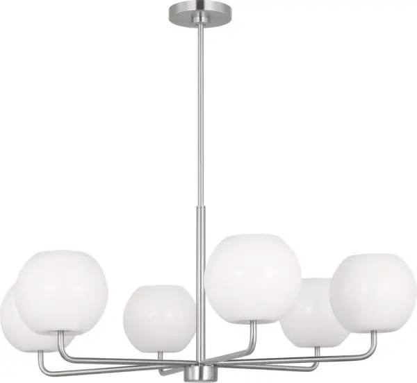 Rory Large Chandelier in Brushed Steel - Image 3