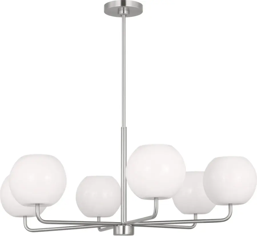 Rory Large Chandelier in Brushed Steel - Image 3