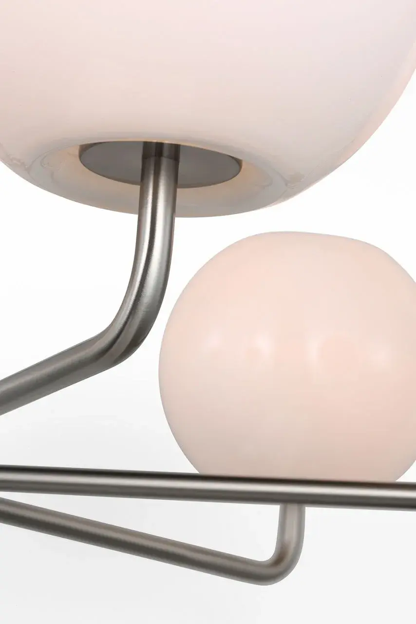 Rory Large Chandelier in Brushed Steel - Image 5