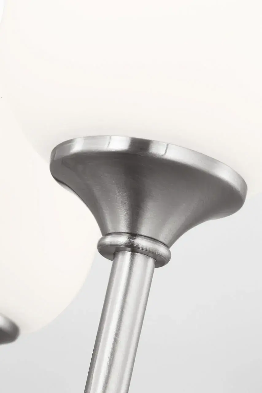 Emile Small Chandelier in Brushed Steel - Image 8