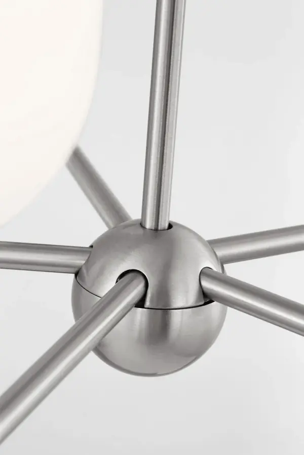 Emile Medium Chandelier in Brushed Steel - Image 7