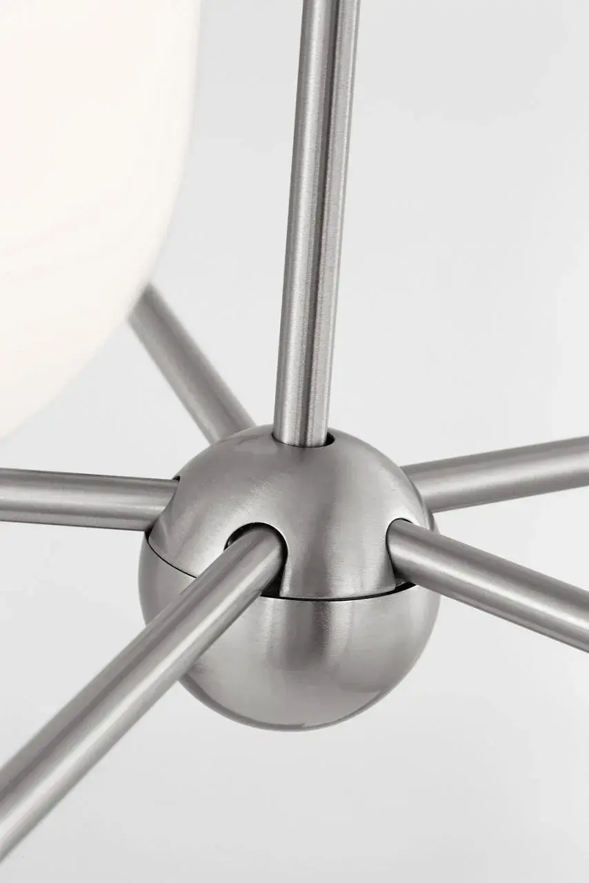 Emile Medium Chandelier in Brushed Steel - Image 7