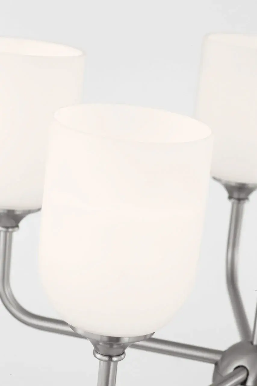 Emile Medium Chandelier in Brushed Steel - Image 8