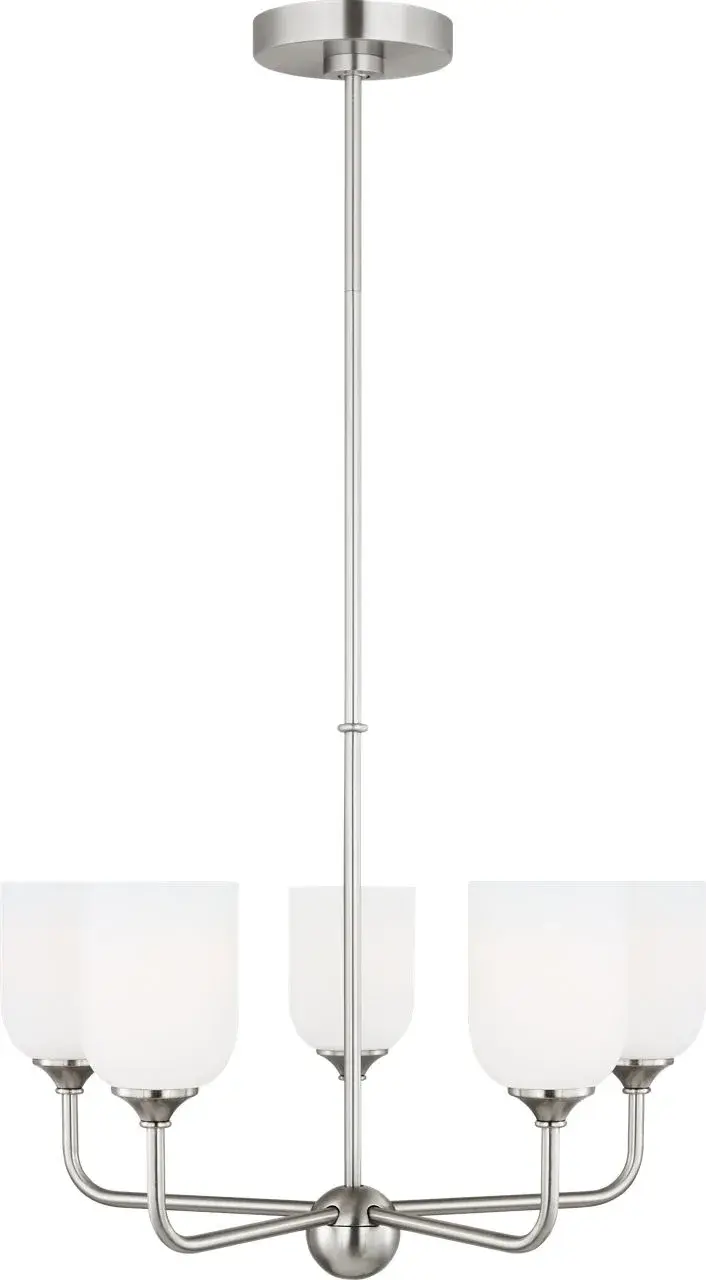 Emile Medium Chandelier in Brushed Steel - Image 1