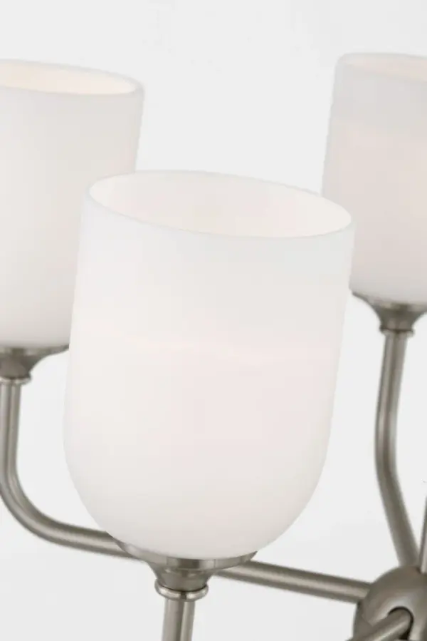 Emile Medium Chandelier in Brushed Steel - Image 3