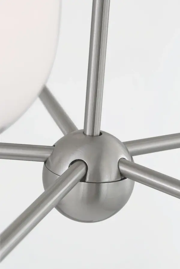 Emile Medium Chandelier in Brushed Steel - Image 4