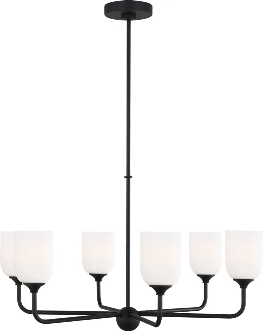 Emile Large Chandelier in Midnight Black - Image 3