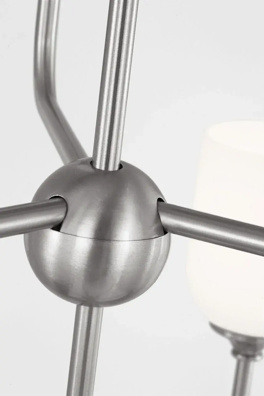 Emile Extra Large Chandelier in Brushed Steel - Image 5