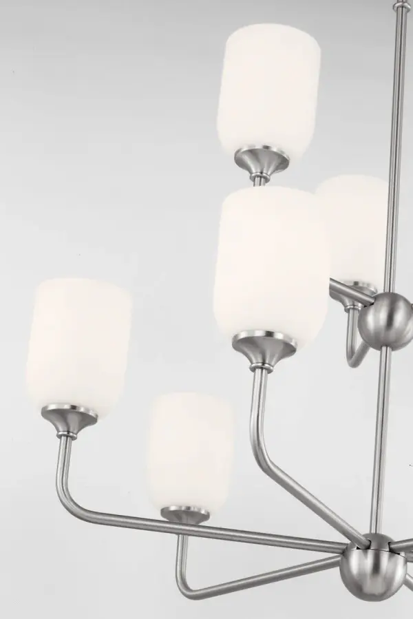 Emile Extra Large Chandelier in Brushed Steel - Image 6