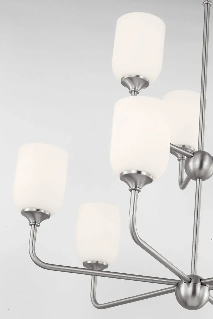 Emile Extra Large Chandelier in Brushed Steel - Image 6