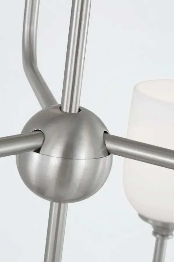 Emile Extra Large Chandelier in Brushed Steel - Image 3
