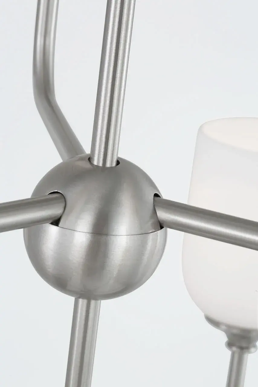 Emile Extra Large Chandelier in Brushed Steel - Image 3