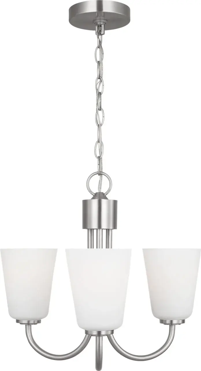 Miles Small Chandelier in Brushed Nickel - Image 1