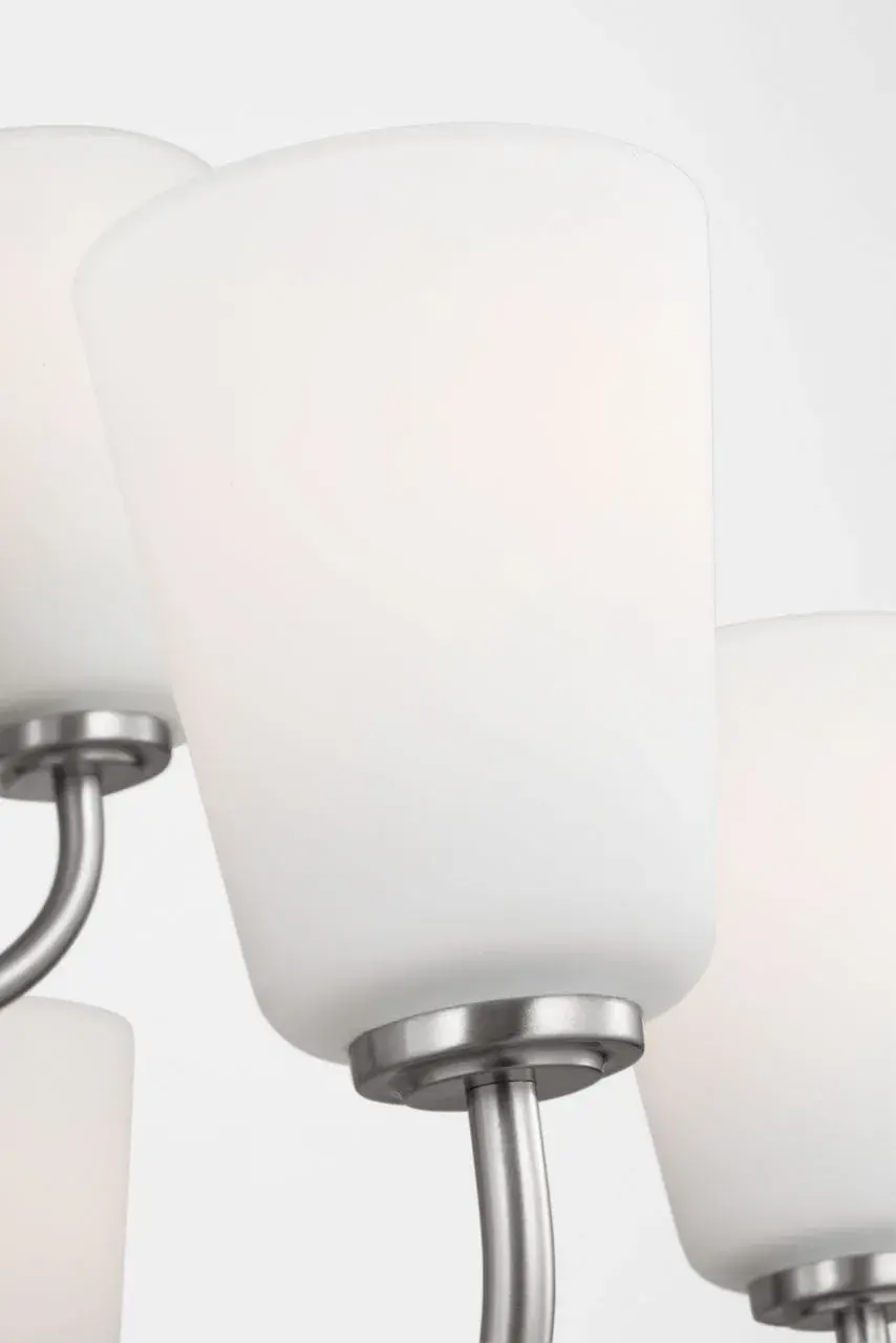 Miles Large Chandelier in Brushed Nickel - Image 3