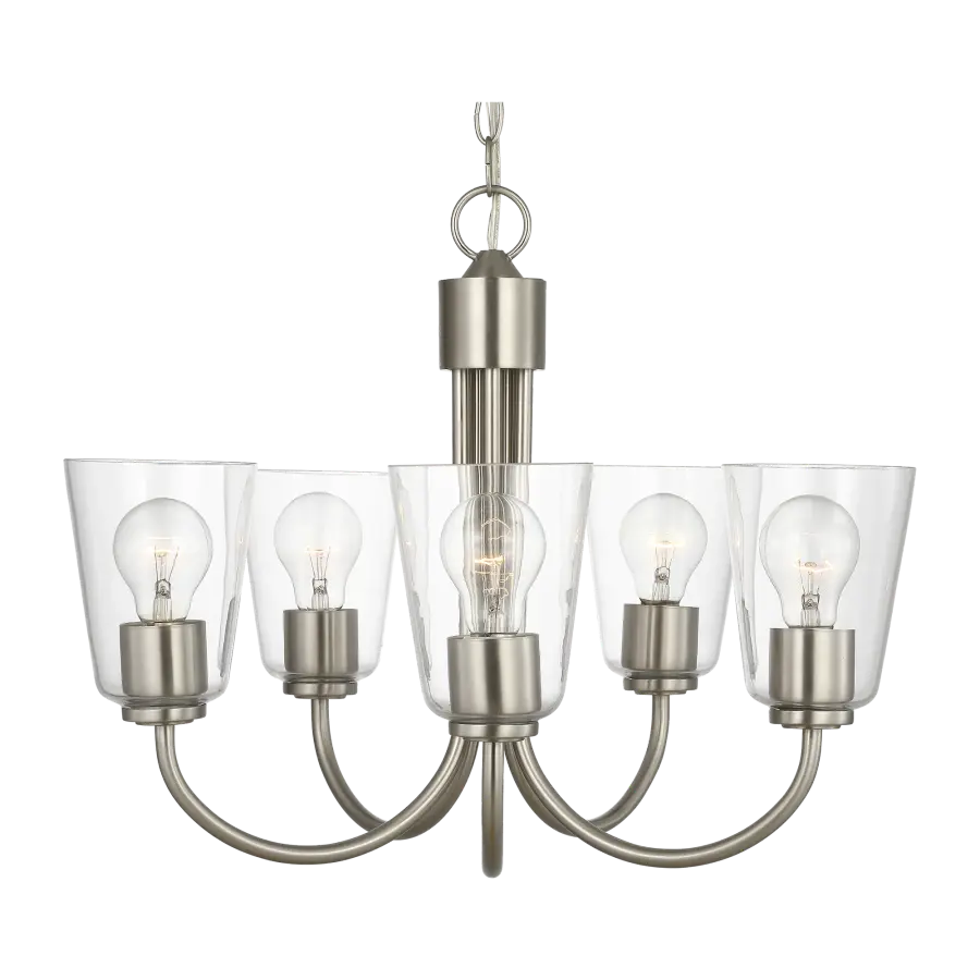 Miles Medium Chandelier in Brushed Nickel - Image 1
