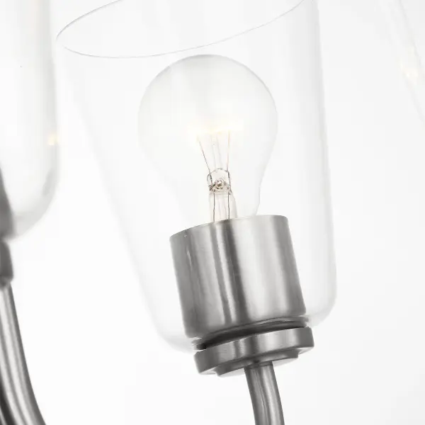 Miles Medium Chandelier in Brushed Nickel - Image 3