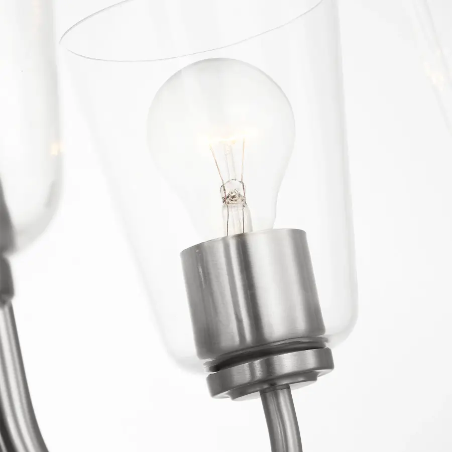 Miles Medium Chandelier in Brushed Nickel - Image 3