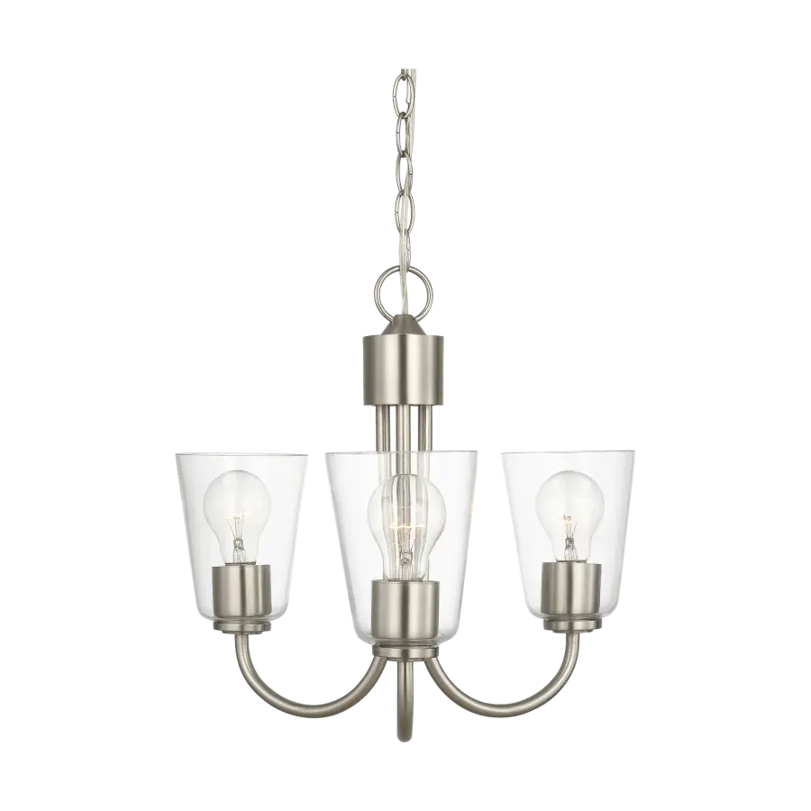 Miles Small Chandelier in Brushed Nickel - Image 1