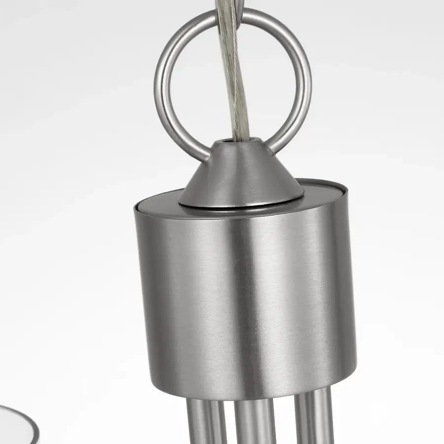 Miles Small Chandelier in Brushed Nickel - Image 3