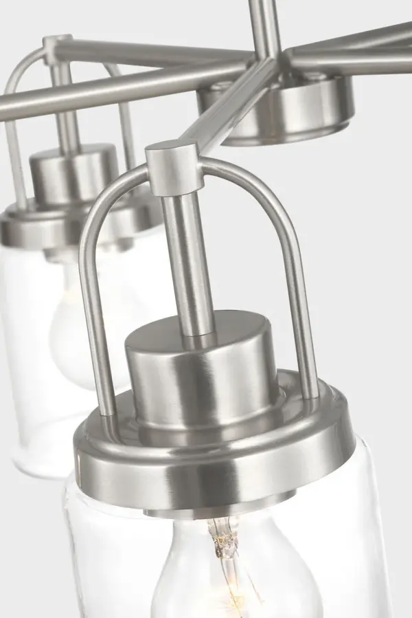 Anders Five Light Chandelier in Brushed Nickel - Image 3