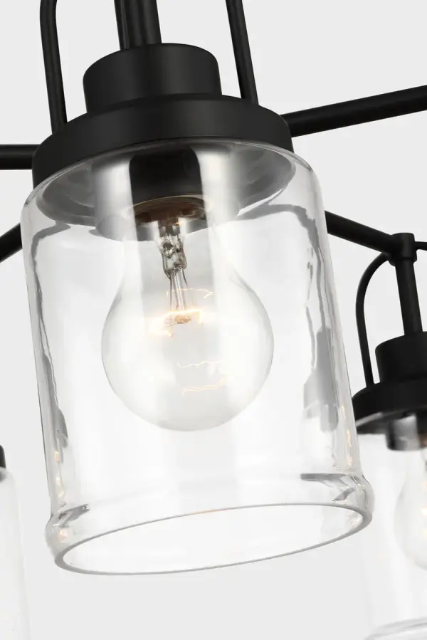 Anders Five Light Chandelier in Midnight Black - Image 4