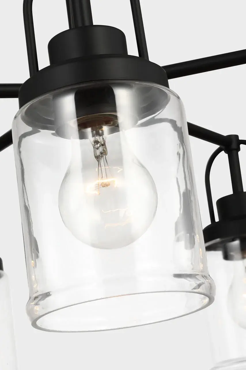 Anders Five Light Chandelier in Midnight Black - Image 4