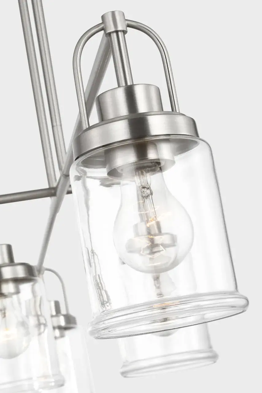 Anders Four Light Chandelier in Brushed Nickel - Image 4