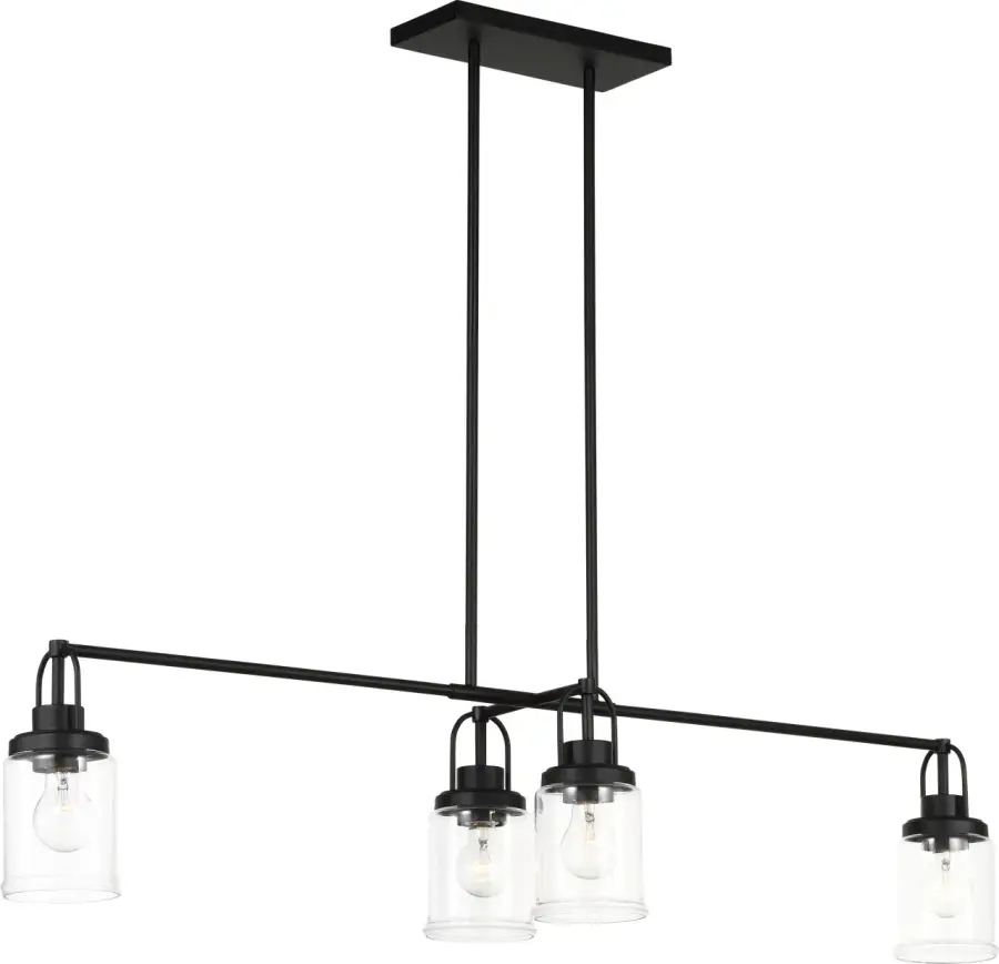 Anders Four Light Chandelier in Midnight Black - Image 1