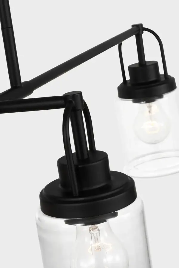 Anders Four Light Chandelier in Midnight Black - Image 4