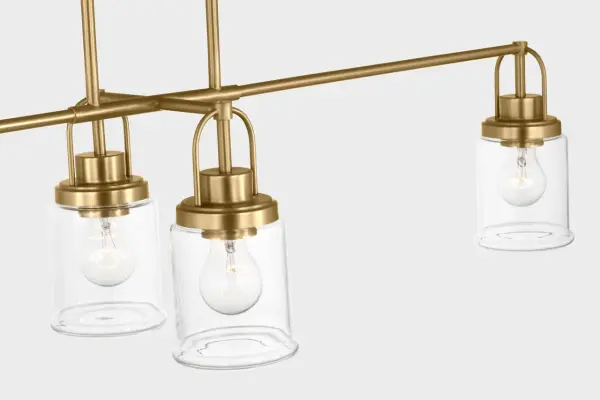 Anders Four Light Chandelier in Satin Brass - Image 5