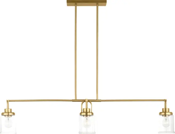Anders Four Light Chandelier in Satin Brass - Image 3